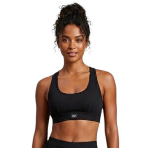 GapBody Cotton Rib Racerback Bralette Black NWT Small